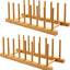 Pack 2 Soportes Bambú para Platos Tazas Ollas Armario Cocina