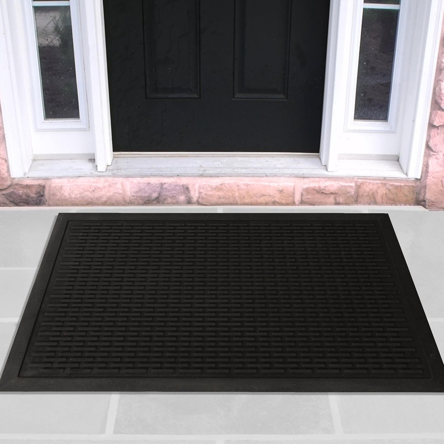 Felpudo goma antiderrap 18x30pulg negro