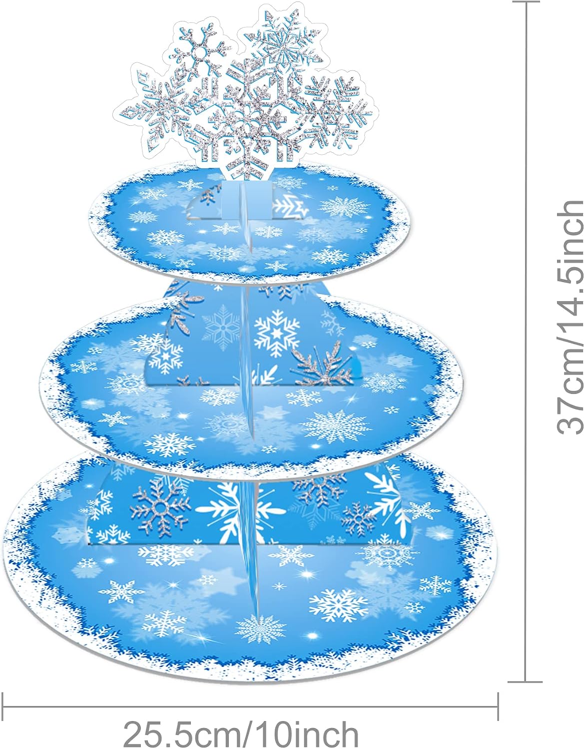 Torre de tarta 3 niveles para fiestas de invierno