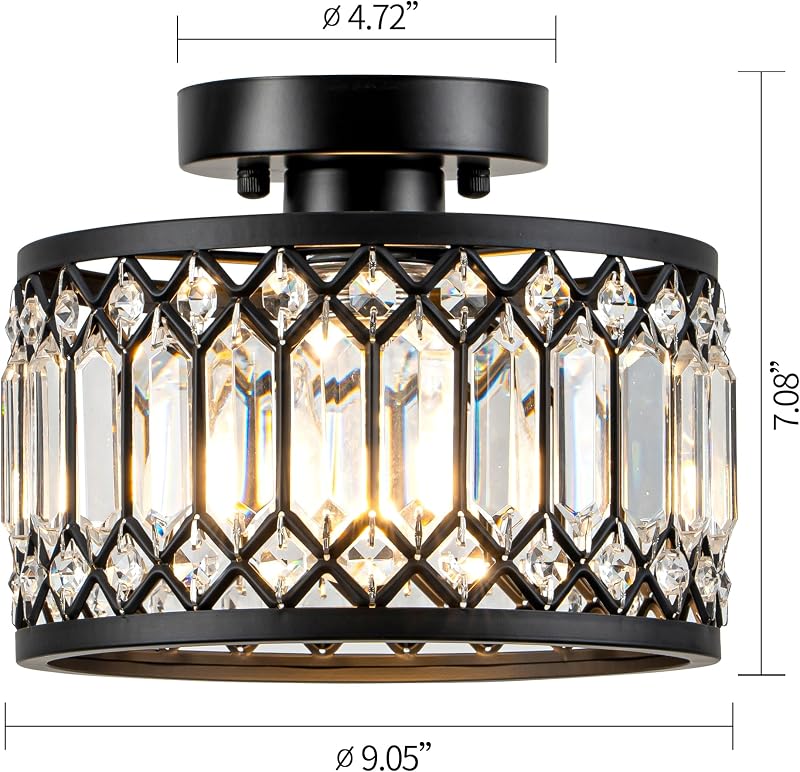 Lámpara techo empotrado 9pulg 1 luz pasillo baño cocina