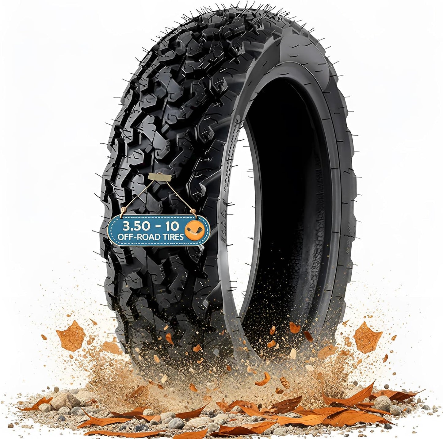 Neumático Knobby 3.50-10 para scooter antiderrap