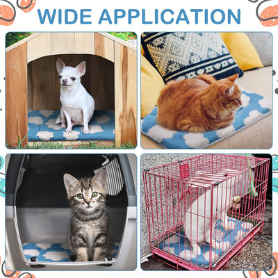 Set 4 fundas felpa impermeable para conejo perro gato reversible