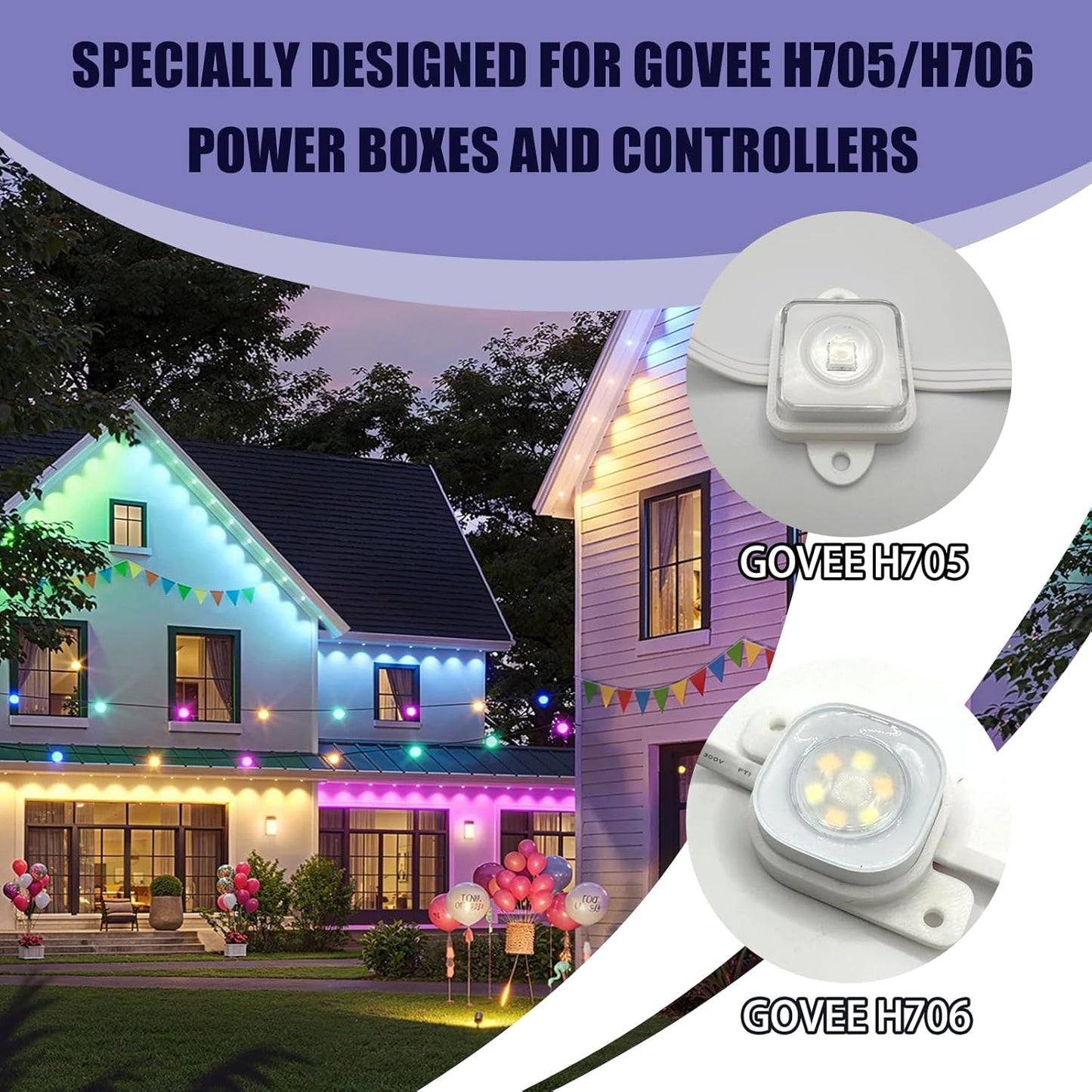Soporte controlador luz y alimentación para Govee H705/H706