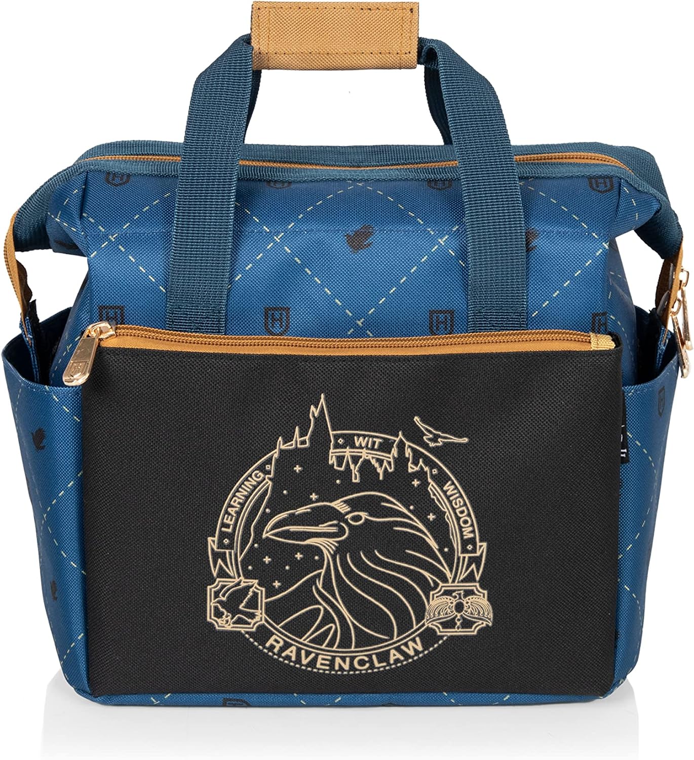 Bolsa almuerzo aislada Ravenclaw 10x6x10.5" negro azul