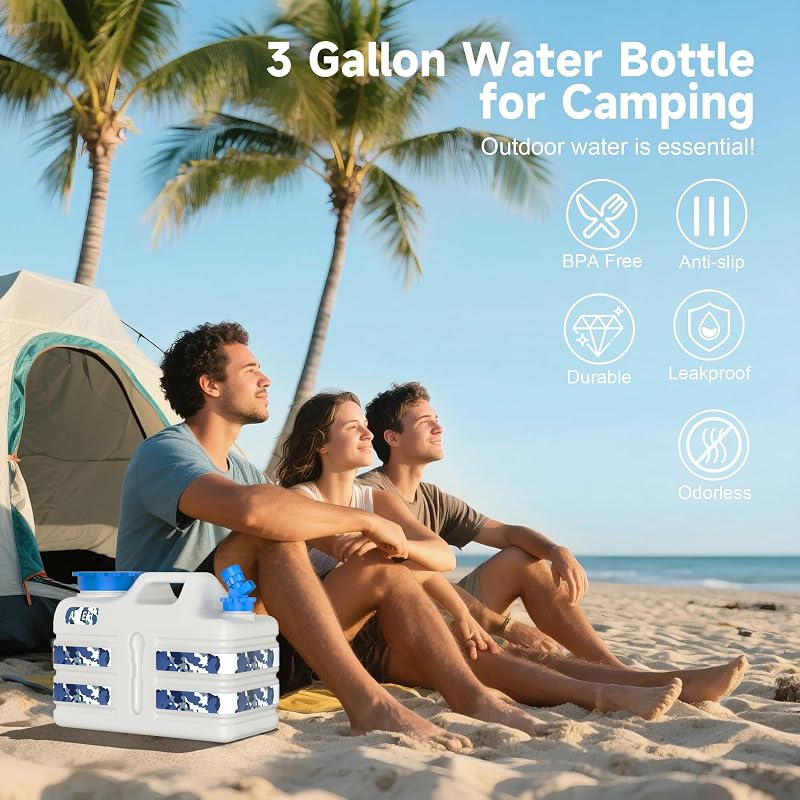 Jarra agua 3-5 galones grifo sin BPA camping