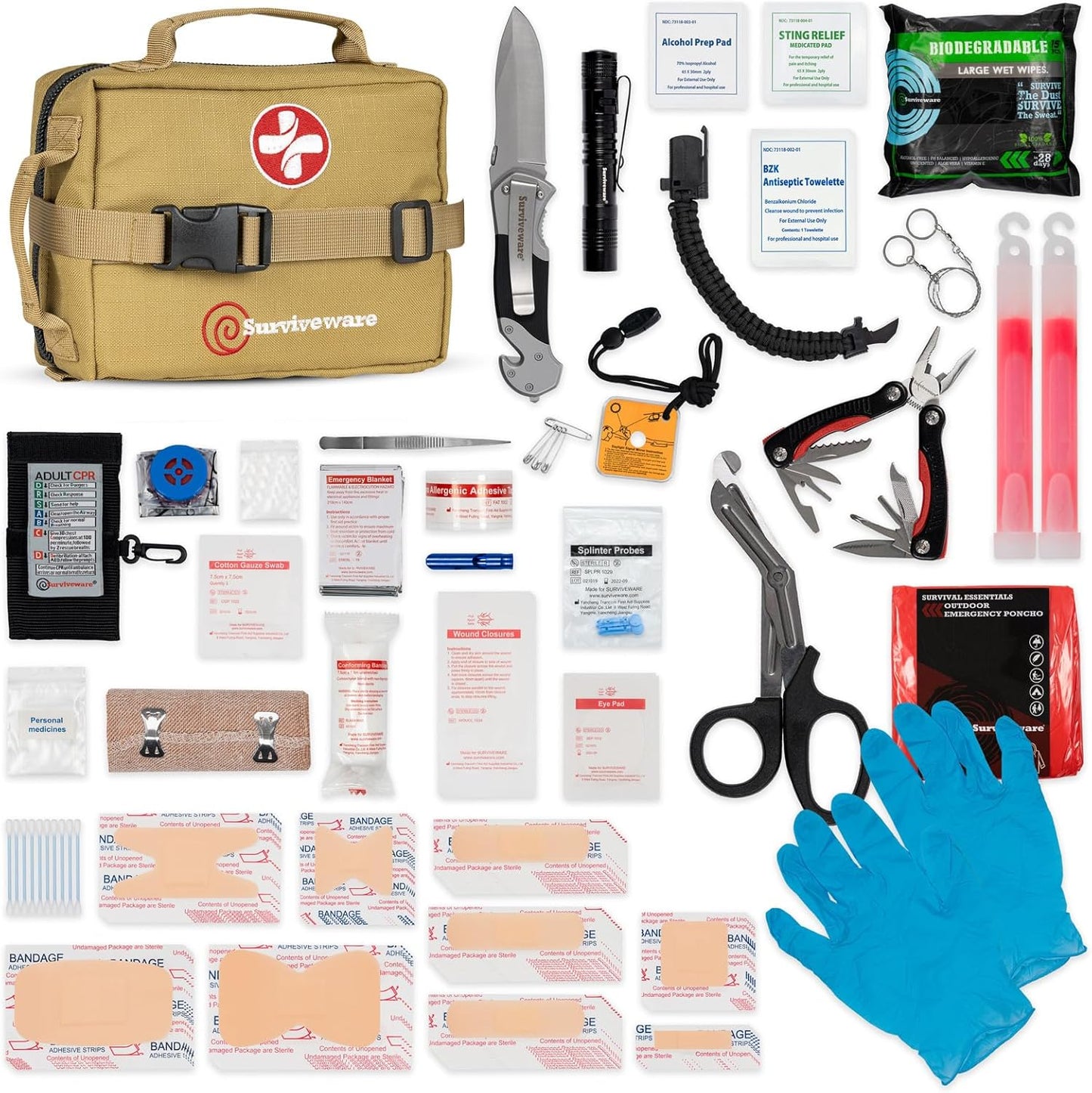 Kit primeros auxilios 119 pzas para viaje camping hogar