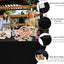 4 Pzas Mantel Elastano Negro 8ft Ajustable Ferias Bodas
