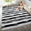 Alfombras rayas peludas 5x7ft antiderrap sala dormitorio