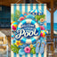 Bandera verano doble cara 12x18pulg piscina fiesta