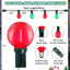 Cadena luces LED G40 Navidad 50ft 27 bombillas rojo verde
