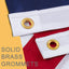 Bandera EE.UU. 5x8ft poliéster estrellas bordadas ojales