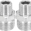 Adaptador manguera aire 1/8 a 1/4 BSP macho 2uds