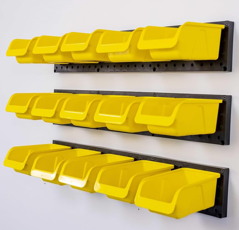 Sistema organiz. tablero clavijas con cubos ganchos