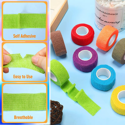 100 Vendajes Autoadhesivos 1" x5yd 20 Colores