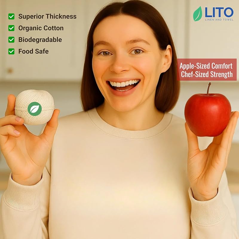 Cordel carnicero orgánico algodón 1000ft para cocina horno