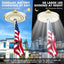 Luz solar dorada para asta bandera 48 LED 15-25 pies