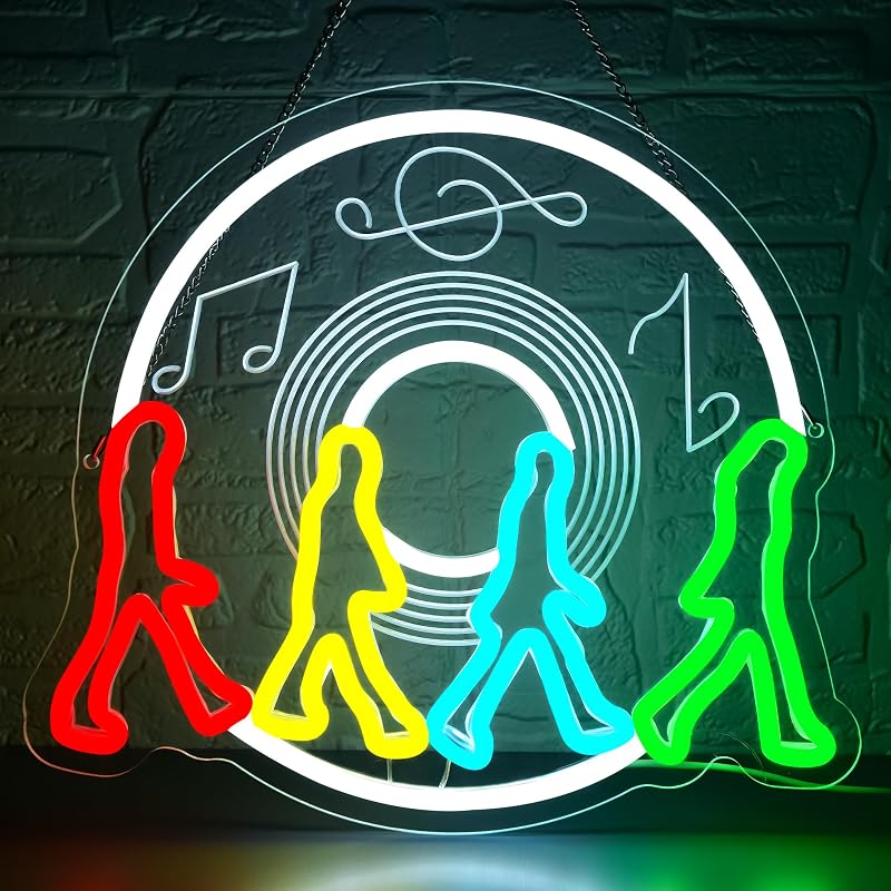 Letrero neón LED Abbey Road regulable para pared