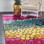 Alfombra geométrica moderna 3'3"x5'3" multicolor