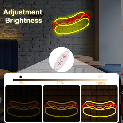 Letrero neón perritos LED con luz USB regulable