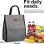 Bolsa almuerzo mujer aislada reutiliz. con bolsillo gris