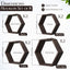 Set 8 estantes flotantes hexagonales madera granja