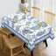 Mantel Cachemira Azul Impermeable Rectangular Diseño Floral 60x104