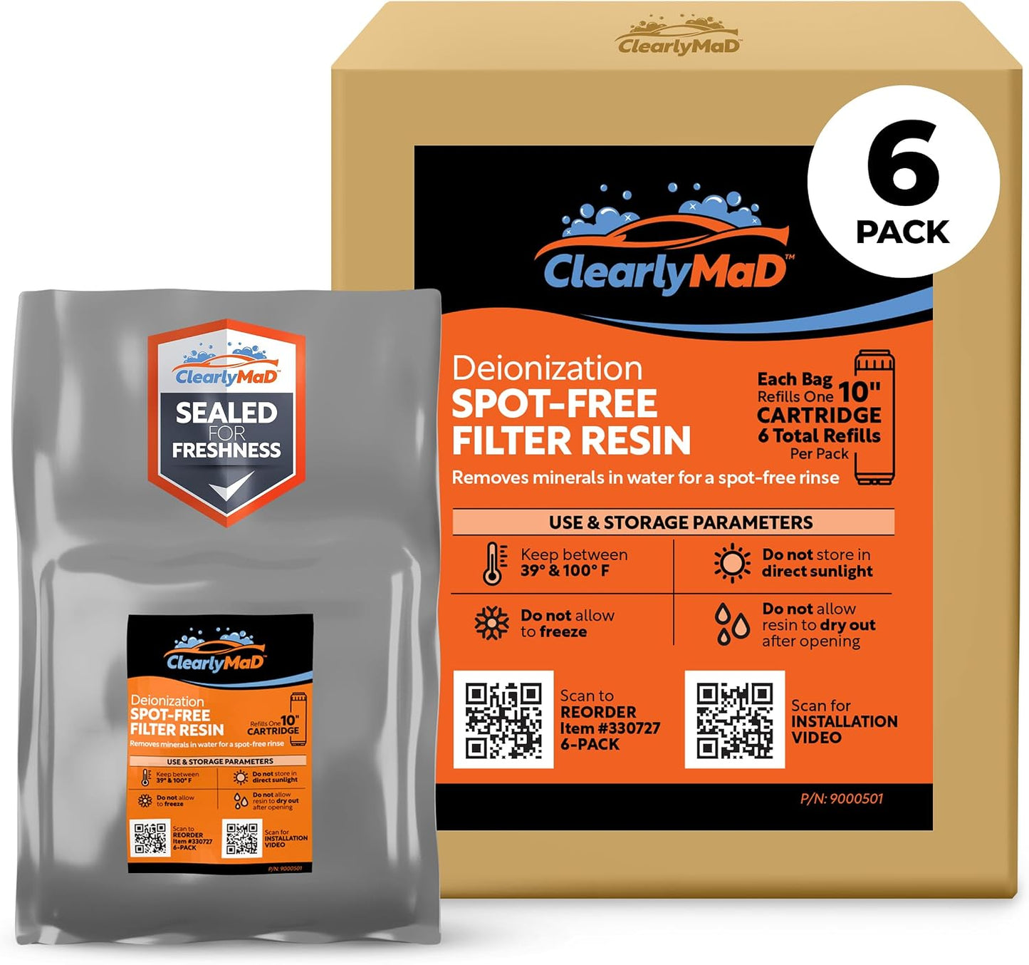 Cartucho filtro resina DI 4.2L para lavado auto RV