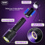 Linterna UV LED 2en1 luz negra blanca 30pies