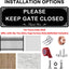 Letrero aluminio keep gate closed 9x3pulg impermeable paquete 3