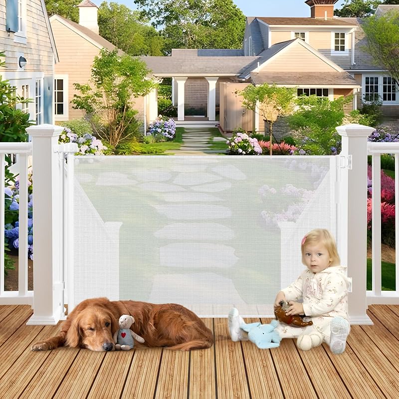 Puerta retráctil para bebés 55" varillas no oxidables