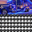 50 Luces posición 3/4" lente azul LED para remolque