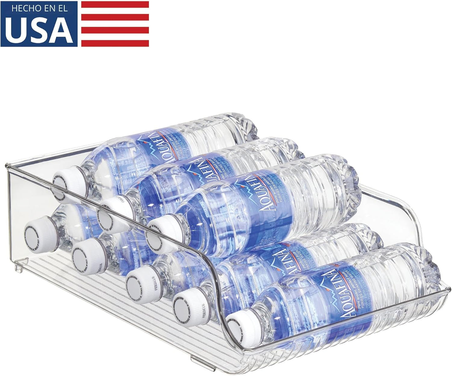 Organiz. botellas agua nevera transparente EE.UU.