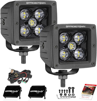 Cubos LED 100W CREE cubierta negra antiniebla camiones
