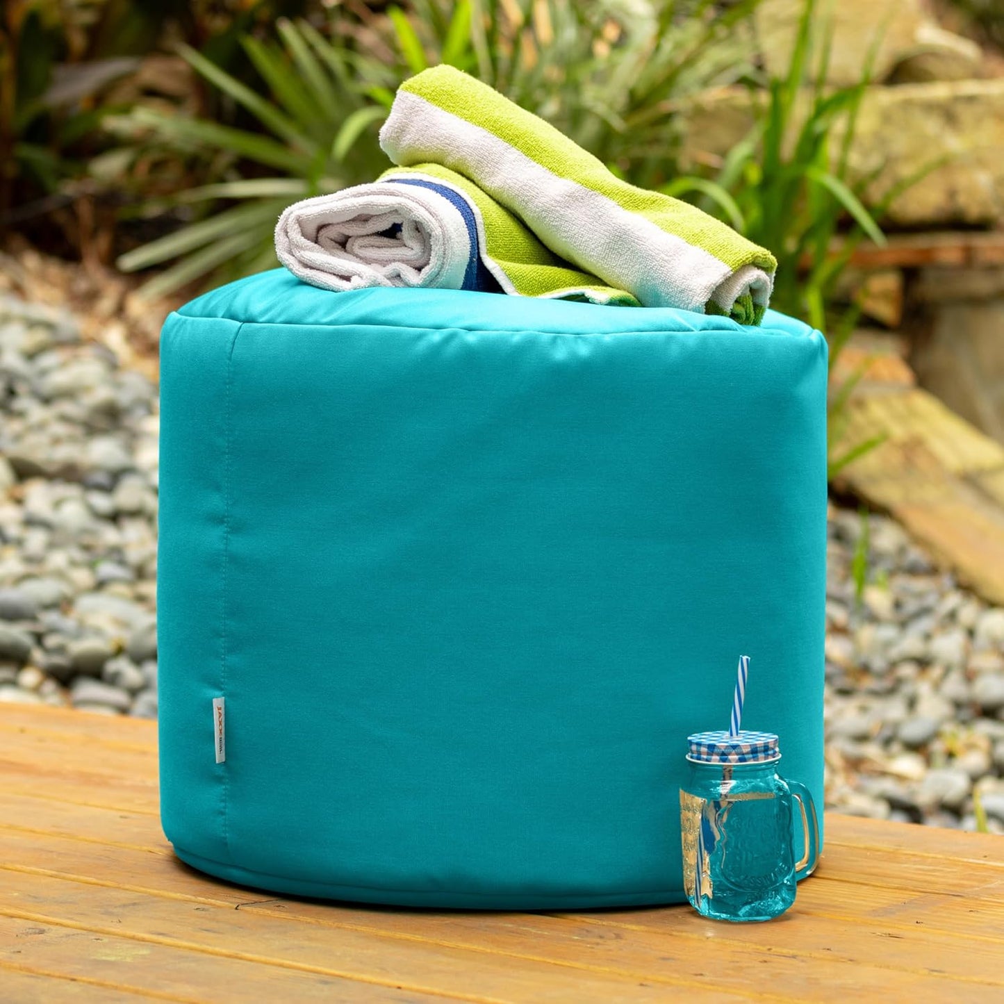 Puf Otomano Bean Bag Spring Azul Claro
