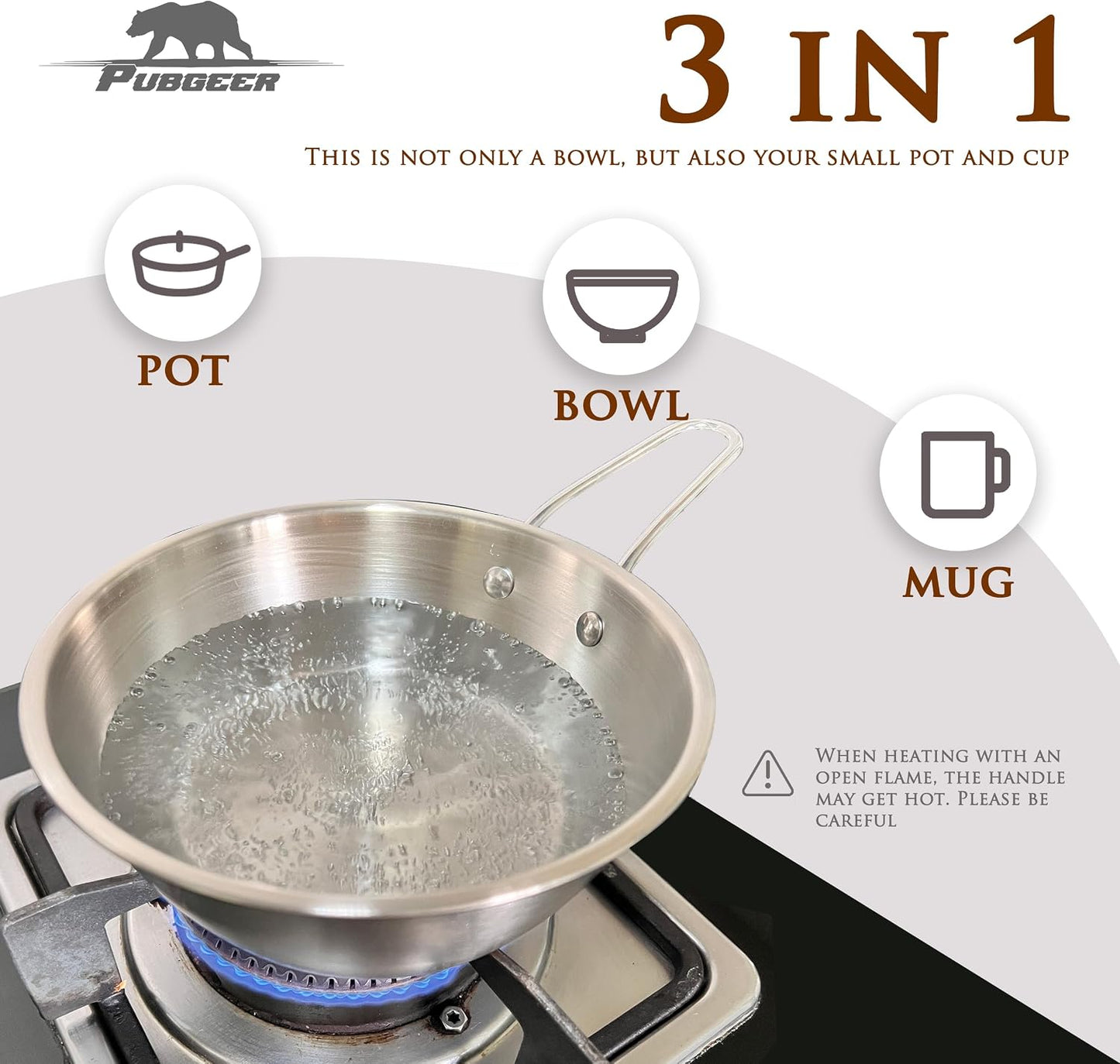 Tazones acero inox anidable 31oz set 4 para campamento