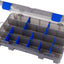Caja almacenamiento pesca 11x7.25x1.75pulg 24 compartimentos