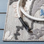 Alfombra exterior lavable 9x12ft gris y azul no pelusa