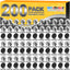 200 Clips Magnéticos Fuertes para Nevera y Pizarra Plateado