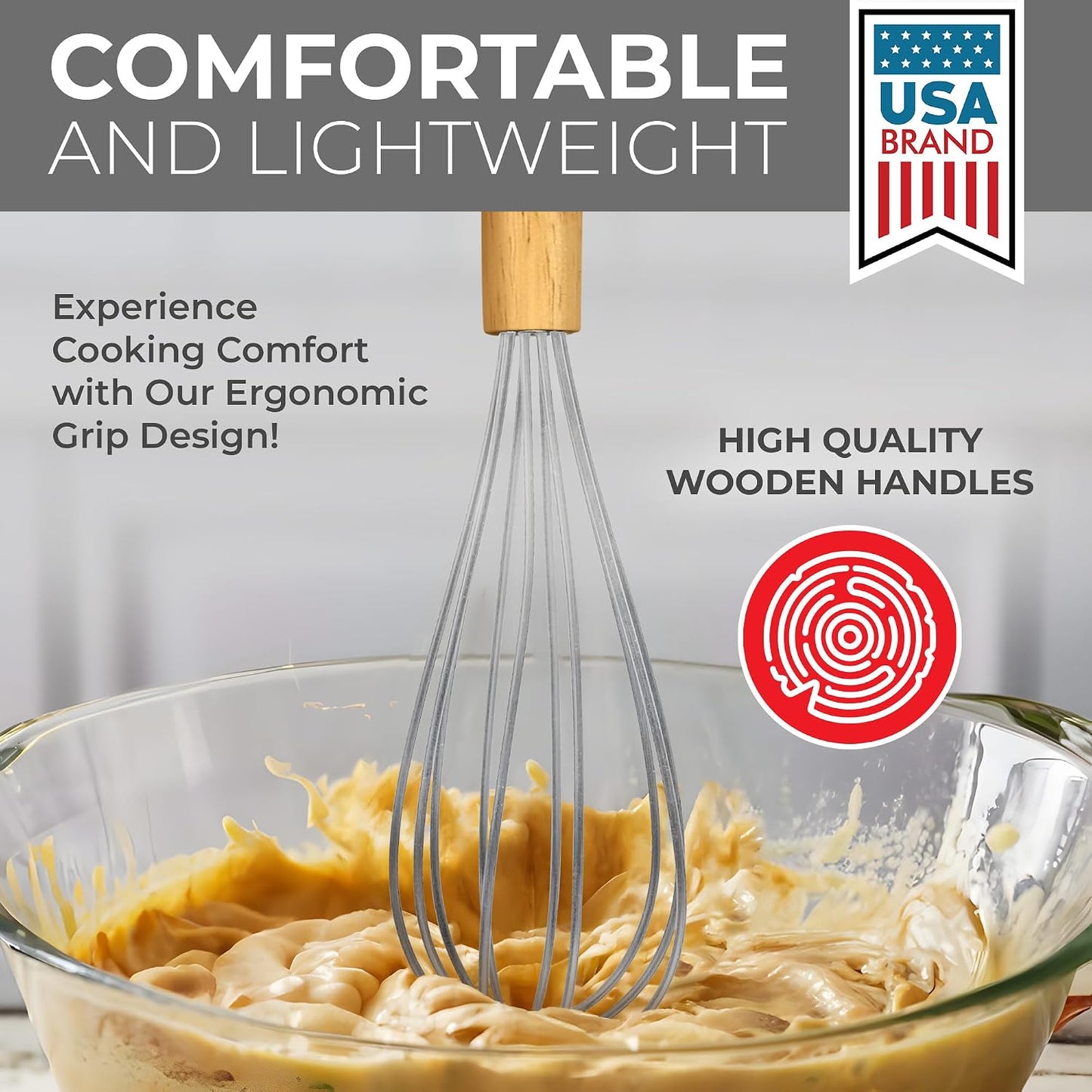 Set 21 Utensilios Cocina Madera y Silicón Antiadherente