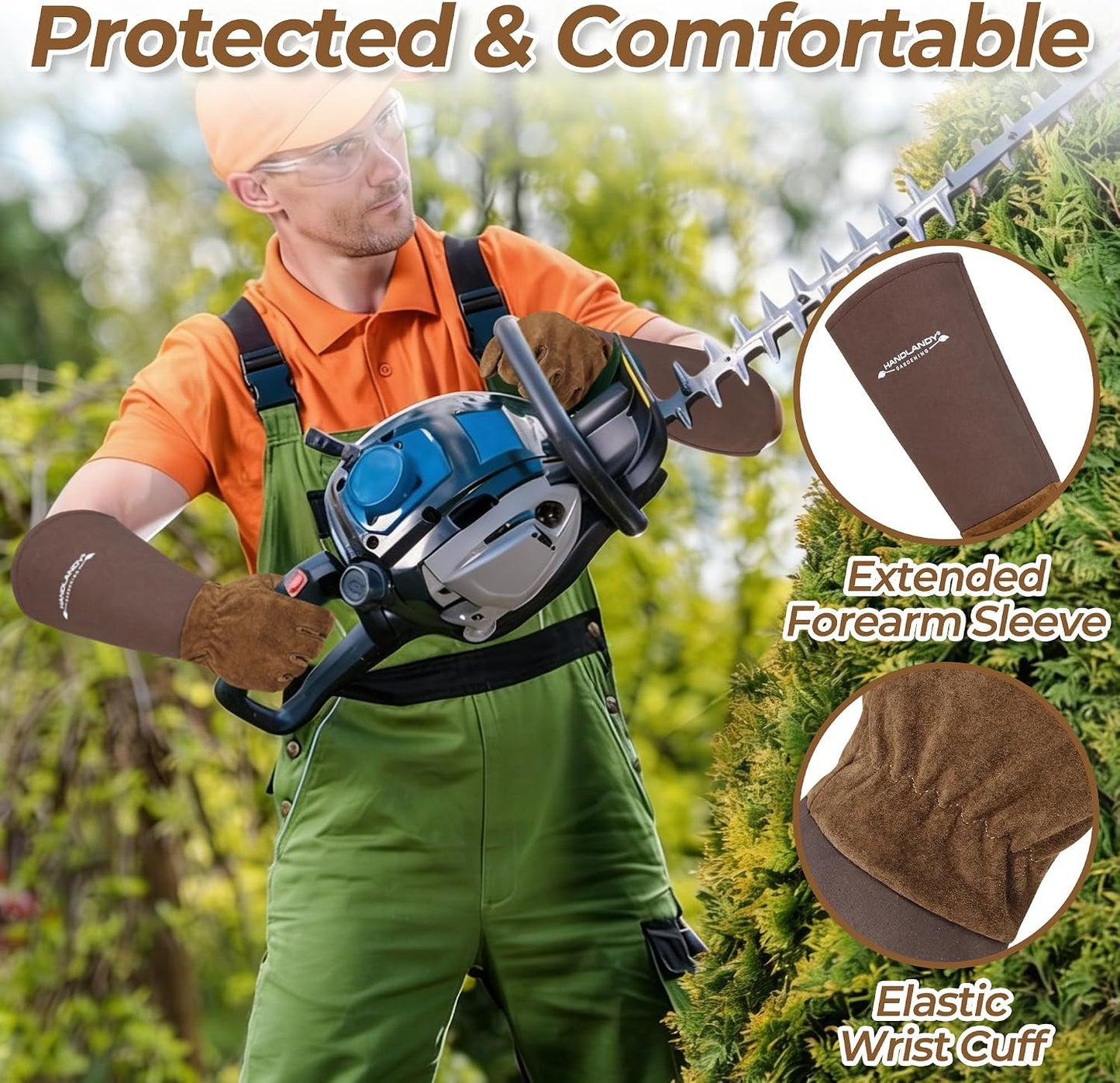 Guantes jardinería cuero antiderrap para mujer y hombre