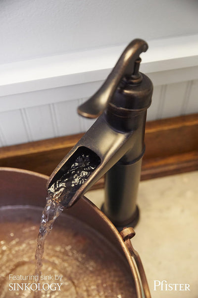 Llave baño recipiente mando único Ashfield níquel pulido