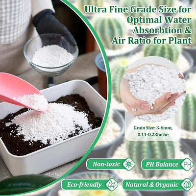 30qt Perlita Orgánica para Plantas Interior Mejora Drenaje