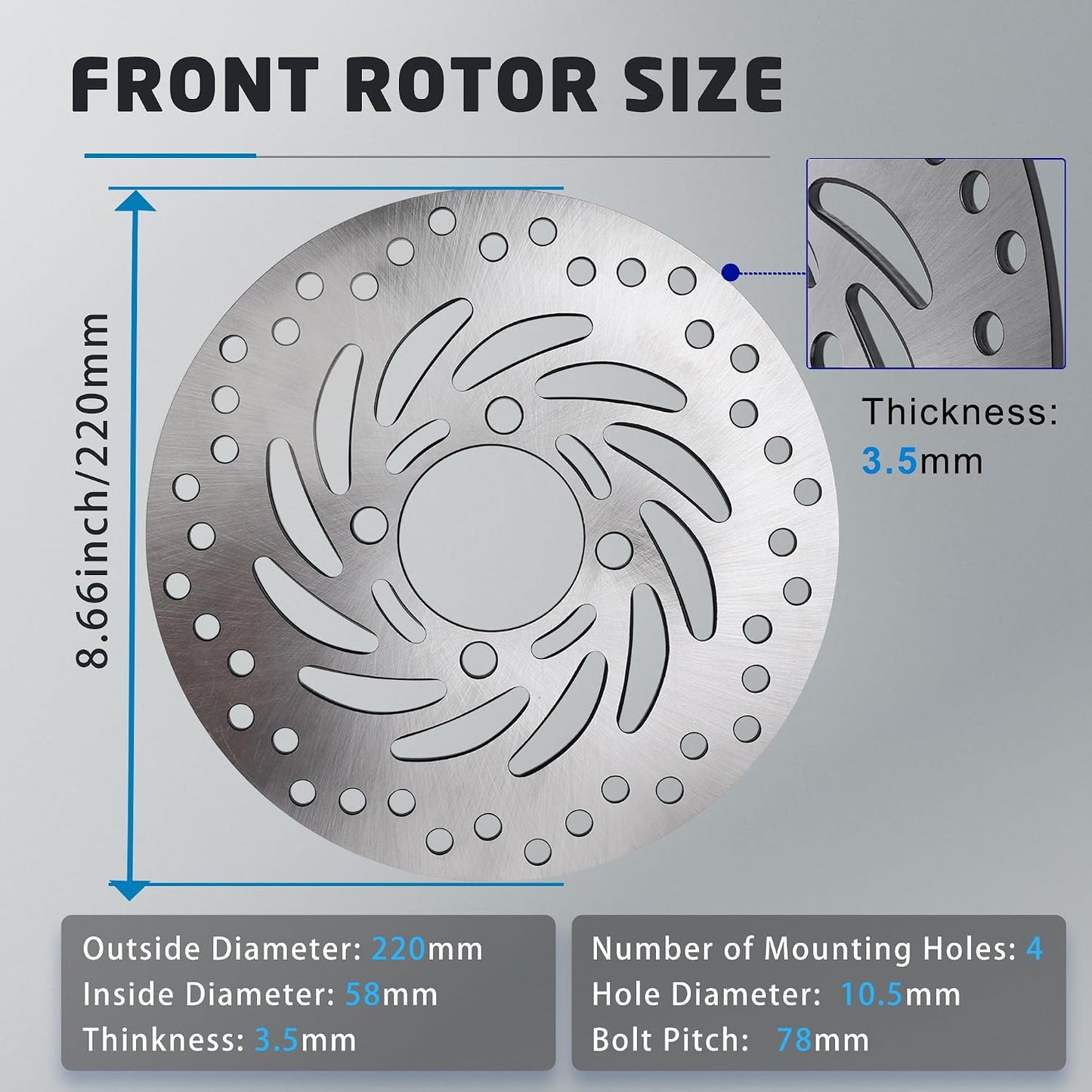 Disco rotor freno delantero comp Honda Grom 125 Z125M