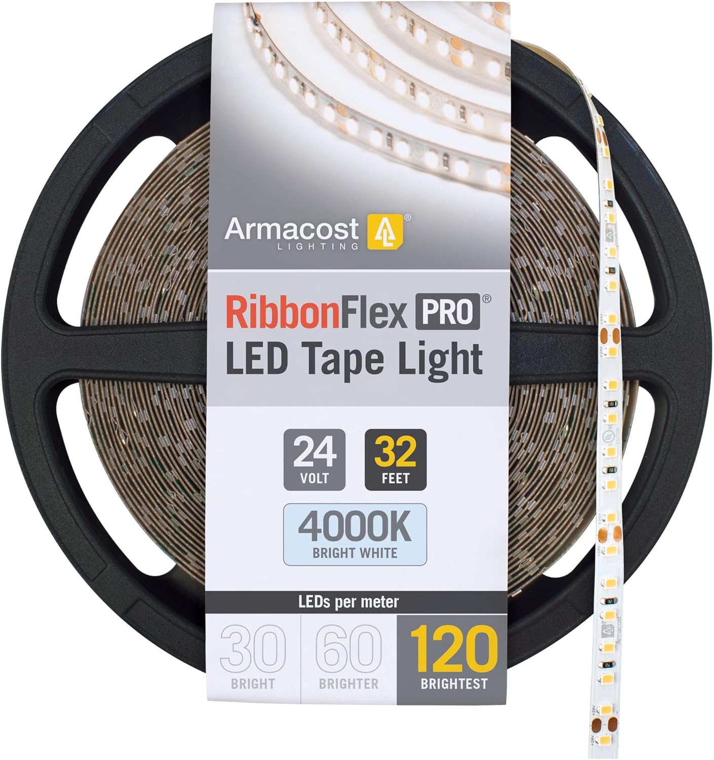 Tira luces LED blancas 24V 120led/m 32.8pies