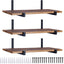 6 Soportes flotantes pared 10" industriales negro