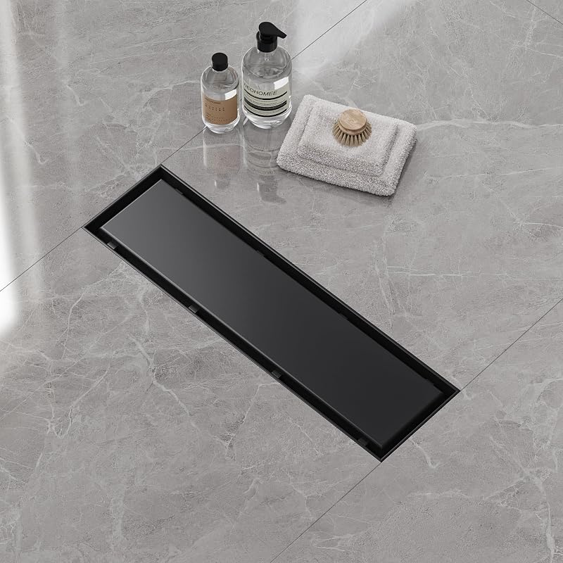 Drenaje ducha acero inox 304 12" negro mate 2en1