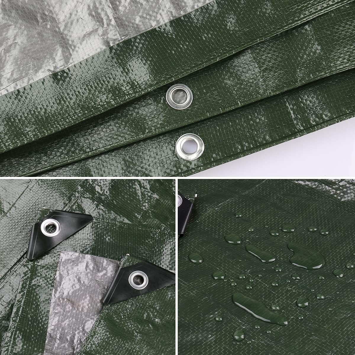 Lonas impermeables polietileno 4x4ft 0.236" 2 pack anti-UV