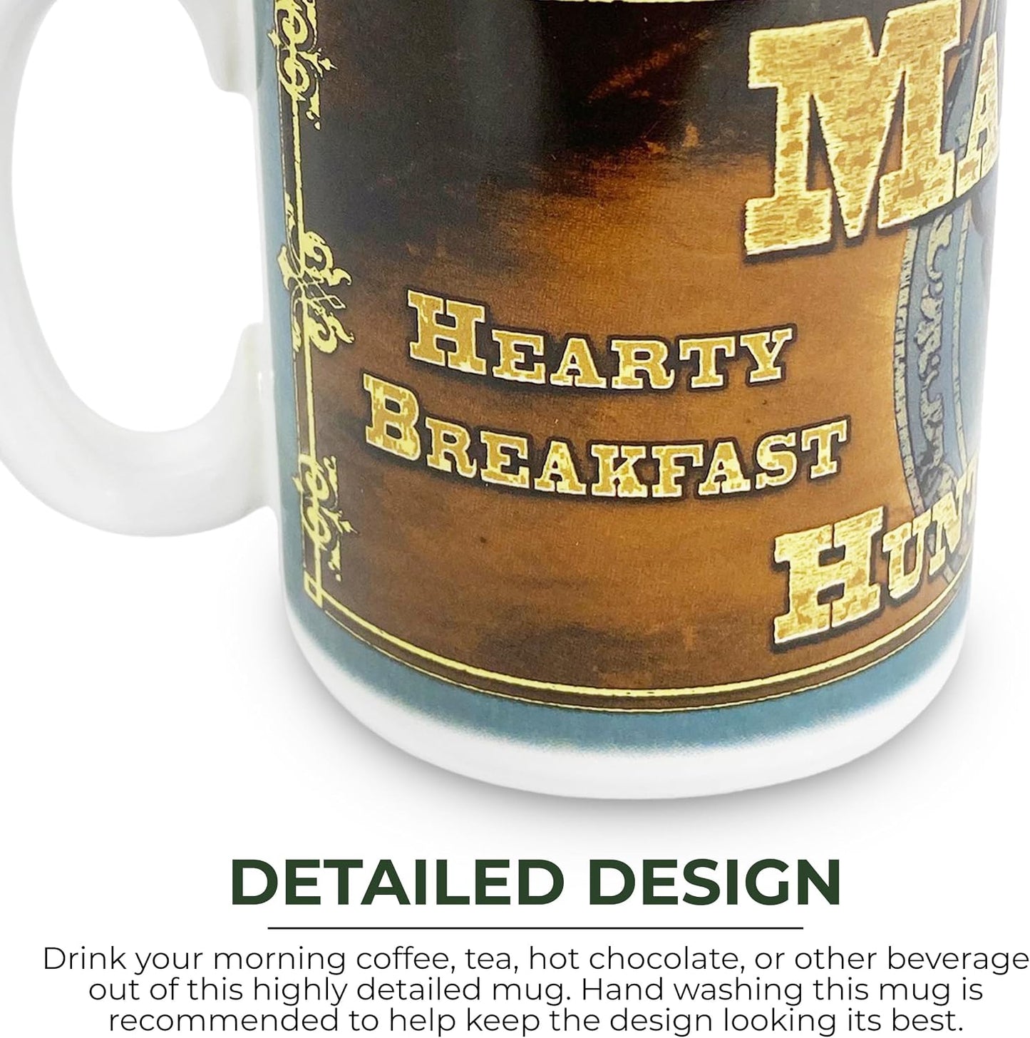 Taza cerámica café con asa 16oz para espresso y té
