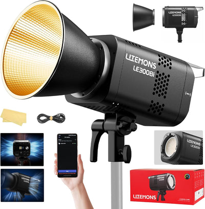 Luz video LED Bowens Mount 315W bicolor DMX/Bluetooth 2800K-6500K