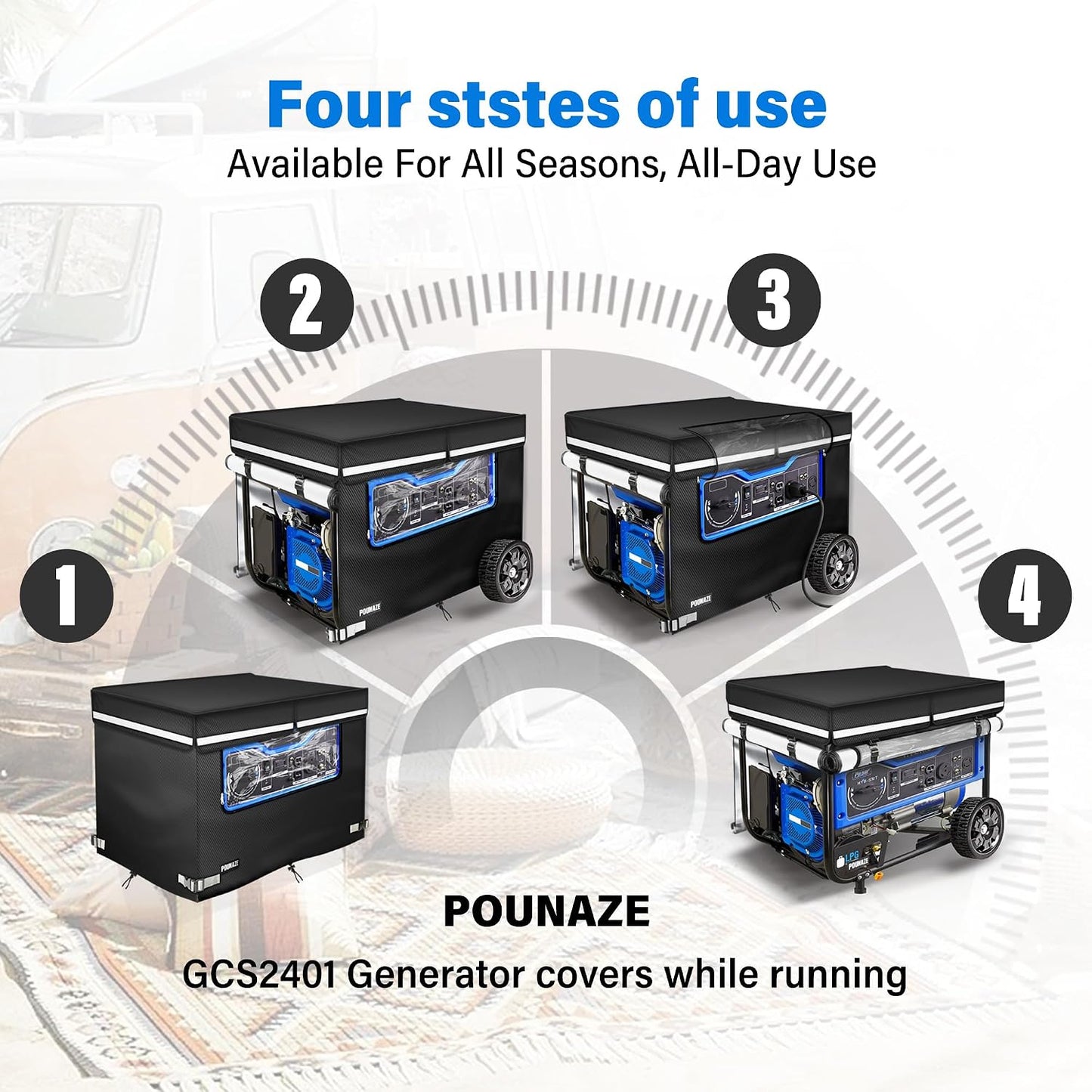 Cubiertas generador 38x28x27pulg tela doble capa